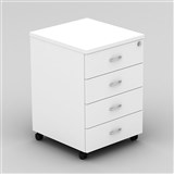 OM MOBILE PEDESTAL 4 STIONERY DRAWERS WHITE