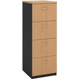 OM FILING CABINET W468 x D510 x H1320mm Beech Charcoal