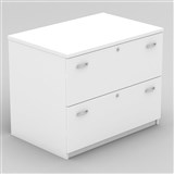 OM FILING CABINET W900 x D600 x H720MM WHITE