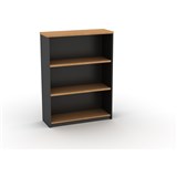 OM BOOKCASE W900 x D320 x H1200mm Beech Charcoal