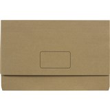 MARBIG ENVIRO DOCUMENT WALLETS 100 RECYCLED FOOLSCAP KRAFT Pack of 10