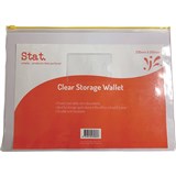 STAT STORAGE WALLET Resealable PVC 330x240mm Clear