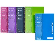 A4 MARBIG COLOURHIDE NOTEBOOKS ASSORTED 120 PAGE SIDE BOUND EACH