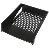 ECONOMY STACKING DOCUMENT TRAY BLACK ENVIRO PORTRAIT