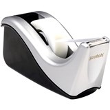 SCOTCH TAPE DISPENSER C60ST DESKTOP NO TAPE BLACK  SILVER