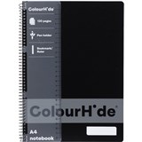 COLOURHIDE NOTEBOOK A4 120 PAGE BLACK