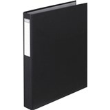 COLOURHIDE RING BINDER A4 PLASTIC BLACK 25MM 2D RING