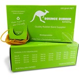 BOUNCE RUBBER BANDS ASSORTED SIZES AND COLOURS 100GM BOX