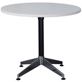 RAPIDLINE TYPHOON ROUND MEETING TABLE 1200D X 730MMH WHITE TOP BLACK BASE