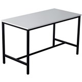 Steel Frame Bar Table Bench Height 1050Hx1800Wx900mmD Black Frame White Top