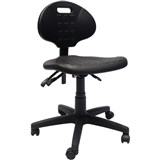 STUDENT LABORATORY CHAIR MOULDED POLYURETHANE HEIGHT ADJUSTABLE BLACK
