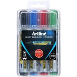 ARTLINE 577 WHITEBOARD MARKERS BULLET HARD CASE ASSORTED PACK OF 4