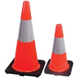 TRAFALGAR VALUE TRAFFICE CONE PVC ORANGE HIGH VISIBILITY H450xW270xD270MM
