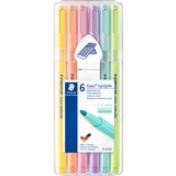 STAEDTLER TRIPLUS HIGHLIGHTERS TEXTSURFER PASTEL WALLET OF 6