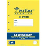 WRITER PREMIUM BINDER BOOK A4 8MM RULED 64 PAGE