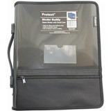 PROTEXT ZIPPER INSERT BINDER A4 2D 25MM SMOKE
