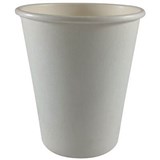 DISPOSABLE SINGLE WALL PAPER CUPS 8OZ BX1000 WHITE