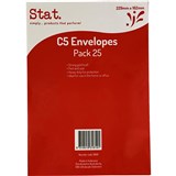 Stat Peel And Seal Envelope C5 Kraft Pack of 25