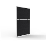 SHUSH 30 DESK DIVIDER SCREENS 1200Hx750W WHITE FRAME BLACK PINNABLE FABRIC