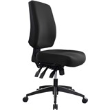 BURO TIDAL OFFICE CHAIR MID BACK NO ARMS SEAT SLIDE BLACK FABRIC SEAT AND BACK