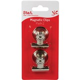 STAT MAGNETIC LETTER CLIPS 32MM PACK OF TWO CHROME