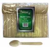 WRITER BREAKROOM SPOON EARTH 160MM ECO WOODEN NATURAL PK100