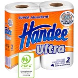 HANDEE SUPER ABSORBENT ULTRA KITCHEN TOWEL 2 PLY 60 SHTS PK2