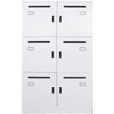 RAPIDLINE GO OFFICE LOCKER 6 LOCKABLE COMPARTMENTS 800W X 486 X 1375MMH WHITE CHINA