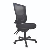 BURO METRO II 247 HIGH BACK CHAIR NO ARMS NYLON BASE SEAT SLIDE MESH BACK BLACK