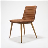 RAPIDLINE PIXEL 4 LEG VISITOR CHAIR ASH LEGS AMBER PU LEATHER SEAT