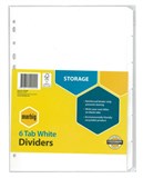 A4 6 TAB MANILLA DIVIDERS WHITE SET