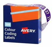 AVERY SIDE TAB ROLL DISPENSER LABEL YEAR CODE 27 PURPLE BX500