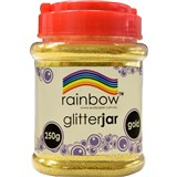 RAINBOW GLITTER JAR 250G Gold