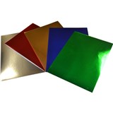 RAINBOW FOIL BOARD A4 270GSM ASSORTED COLOURS GOLD SILVER RED BLUE GREEN PACK OF 20 SHEETS