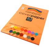 RAINBOW COVER PAPER 125GSM A3 SAFFRON ORANGE PACK 100 SHEETS