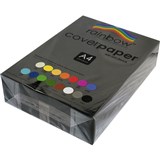 RAINBOW COVER PAPER A4 125GSM BLACK 500 SHEETS