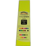 RAINBOW FLURO CREPE PAPER 500mmx25m Yellow