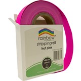 RAINBOW STRIPPING ROLL RIBBED 25mmx30m Hot Pink