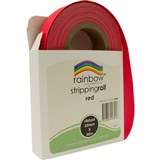 RAINBOW STRIPPING ROLL RIBBED 25mmx30m Red