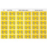 ALPHABETICAL COLOUR CODING LABEL SHEET Q PK OF 180