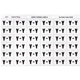 ALPHABETICAL COLOUR CODING LABEL SHEET Y PK OF 180