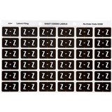 ALPHABETICAL COLOUR CODING LABEL SHEET Z PKT OF 180
