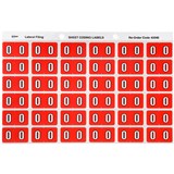 AVERY NUMERIC CODING LABEL 0 SIDE TAB 25X38MM PINK PACK OF 180