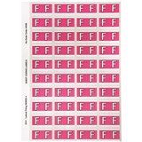 AVERY ALPHABET CODING LABEL F SIDE TAB 25X42MM PINK PACK OF 240