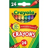 CRAYOLA CRAYONS REGULAR 24 ASSORTED TUCK BOX 92X8MM