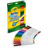 CRAYOLA THINLINE MARKERS 20 ASSORTED CLASSIC SUPER TIPS WASHABLE