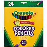 CRAYOLA COLOURED PENCILS 24 FULL SIZE REGULAR