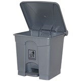 CLEANLINK RUBBISH BIN WITH PEDAL LID 68L GREY