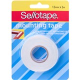 SELLOTAPE PERMANENT MOUNTING TAPE 12MM X 2M WHITE