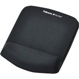 FELLOWES MOUSE PAD WRIST REST PLUSH FEATURES MICROBAN LYCRA BLACK
